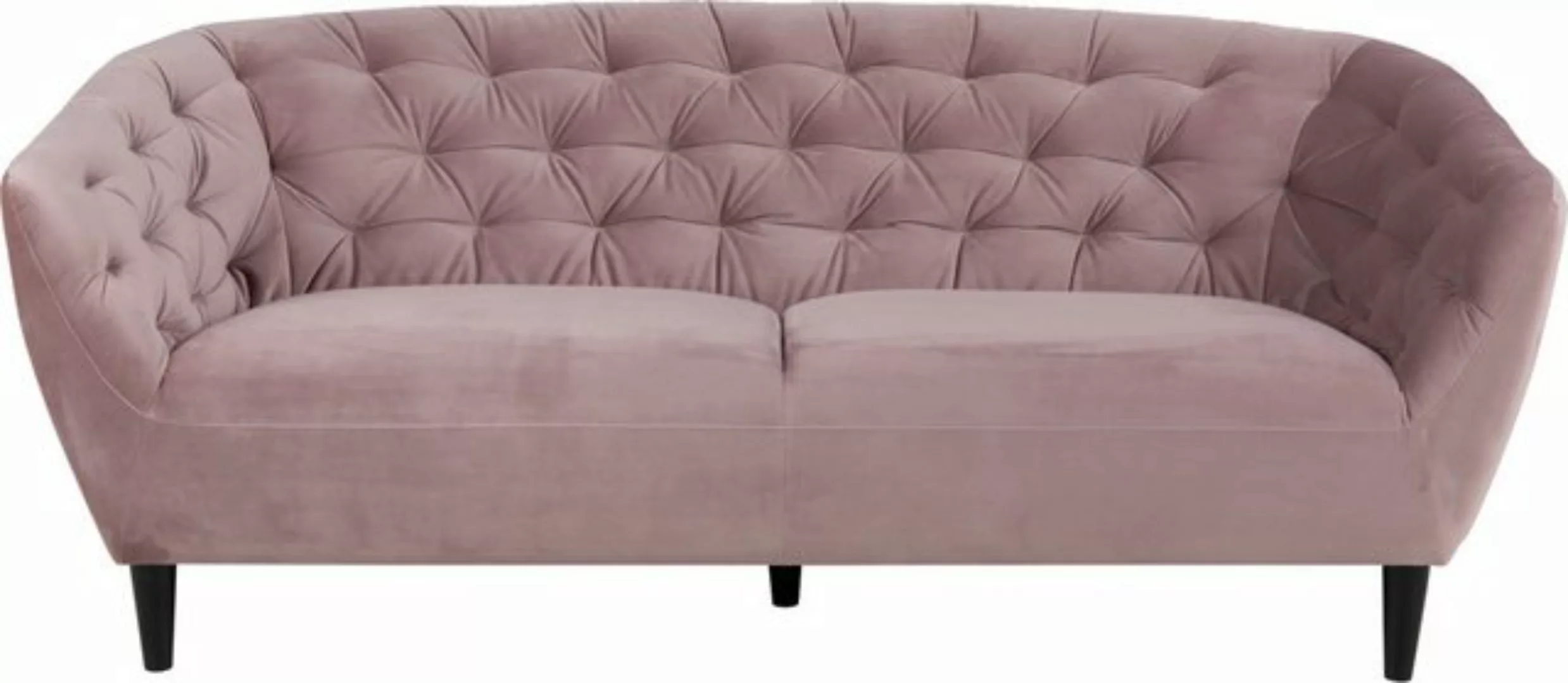 ACTONA GROUP 3-Sitzer Ria Couch, Sofa, Samtstoff, Massivholz-Beine, Taschen günstig online kaufen