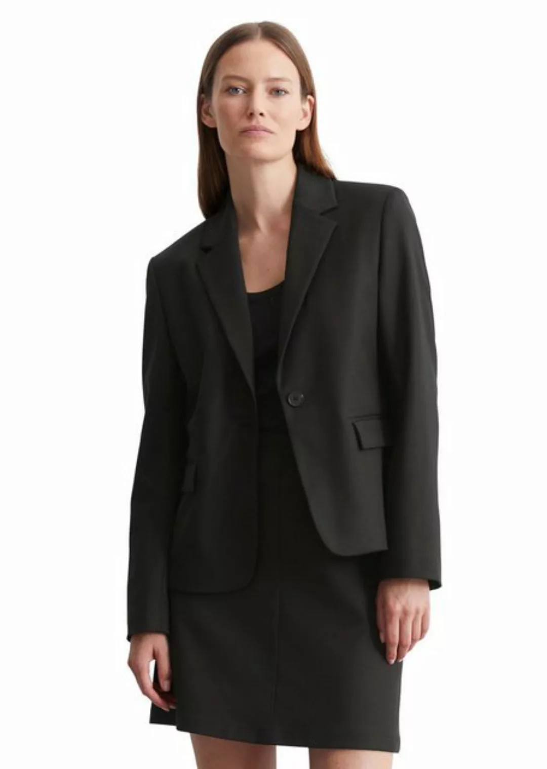 Marc O'Polo Longblazer aus Organic-Cotton-Viskose-Stretch günstig online kaufen