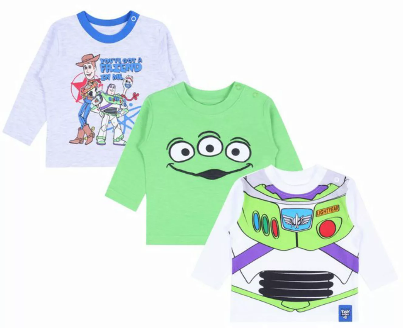 Sarcia.eu Langarmbluse 3x buntes Shirt Toy Story DISNEY 6-9 Monate günstig online kaufen