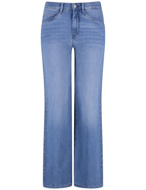 GERRY WEBER Stretch-Jeans 5-Pocket Jeans MIRJA WIDE LEG mit Strassdekor günstig online kaufen