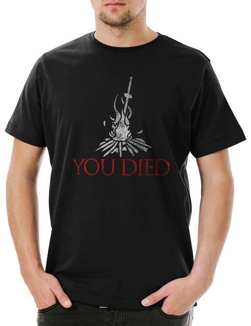 Urban Backwoods Print-Shirt You Died Soul Herren T-Shirt Shirt Firelink Shr günstig online kaufen