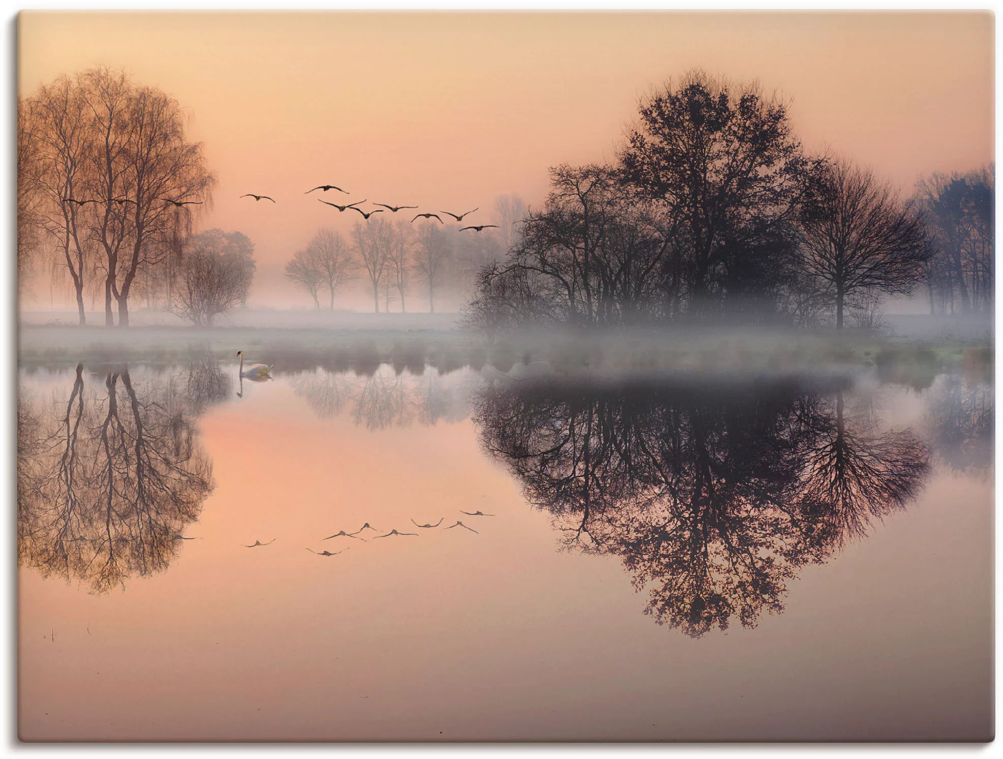 Artland Wandbild »Früh morgens am See....«, Gewässer, (1 St.), als Leinwand günstig online kaufen