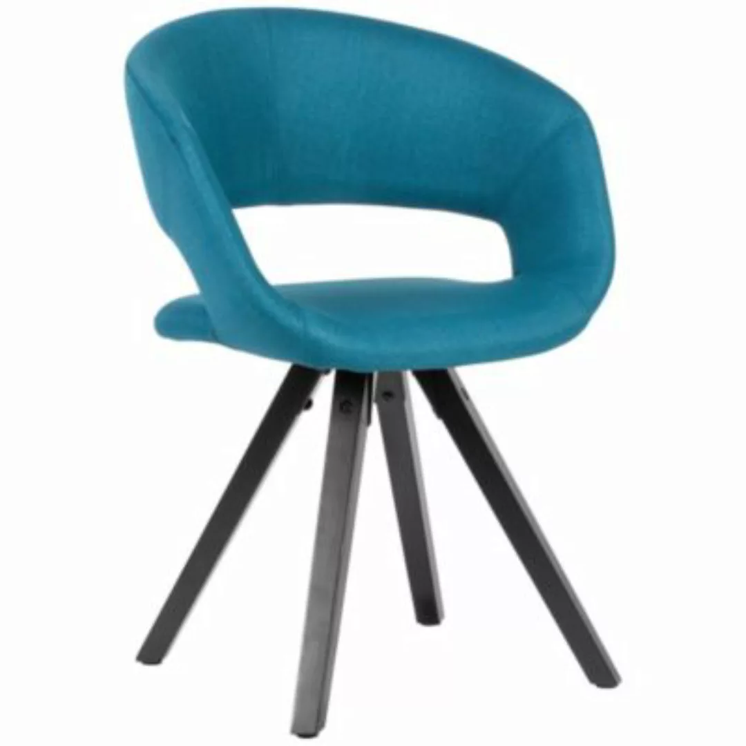 FineBuy Esszimmerstuhl mit Stoffbezug 39 x 43 cm Sitzfläche blau günstig online kaufen