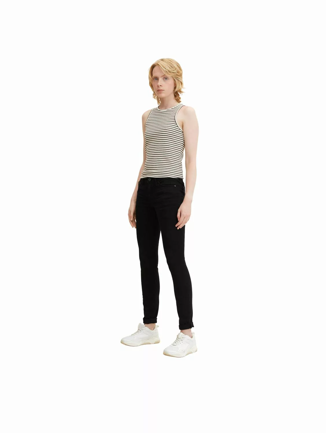 Tom Tailor Denim Damen Jeans JONA - Extra Skinny Fit - Schwarz - Clean Dark günstig online kaufen