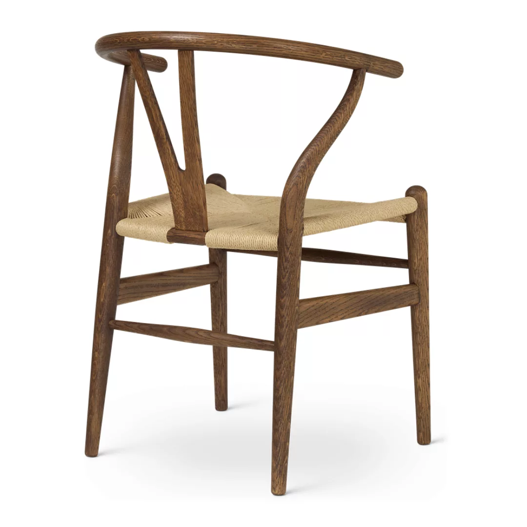 Carl Hansen - CH24 Wishbone Chair Gestell Eiche - Eiche rauchfarbig geölt/G günstig online kaufen