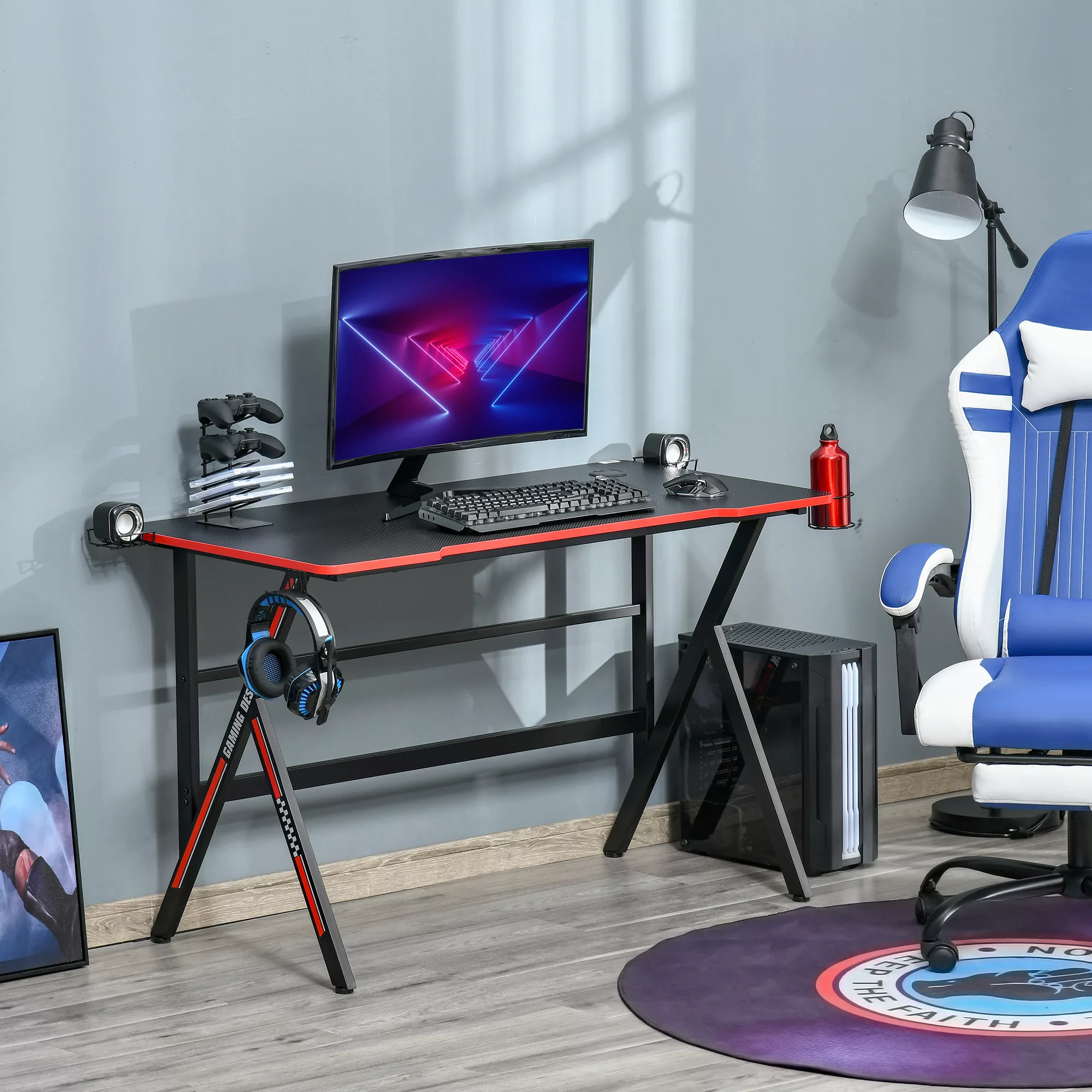 HOMCOM Racing Gaming-Schreibtisch Gamer-Schreibtisch Computerschreibtisch H günstig online kaufen