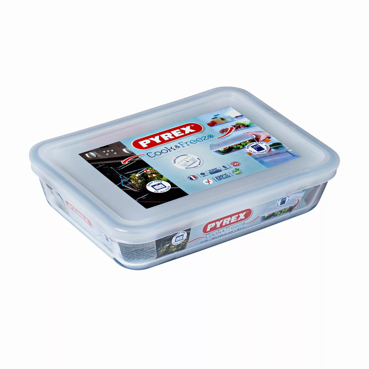 Rechteckige Lunchbox Mit Deckel Pyrex Cook & Freeze 19 X 14 X 5 Cm 800 Ml günstig online kaufen