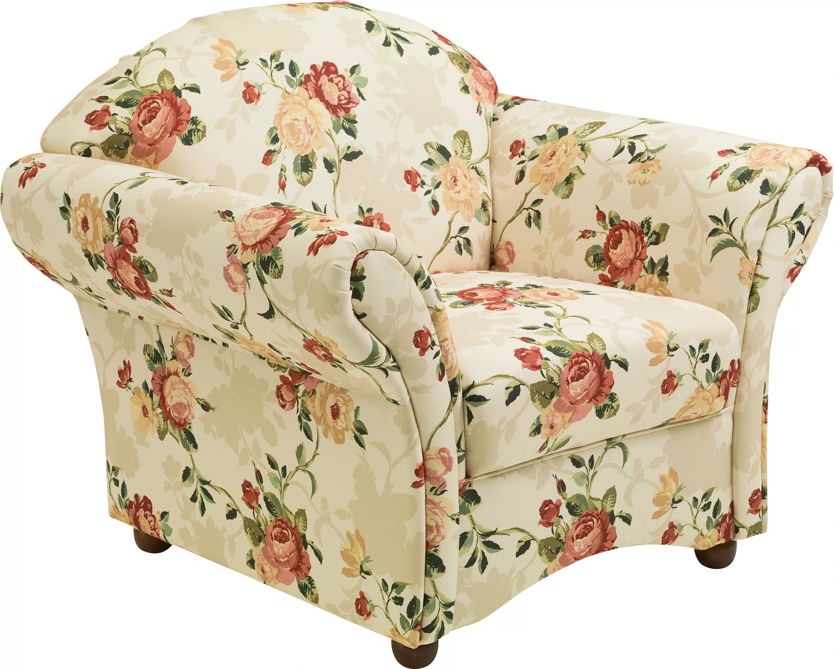 Max Winzer® Sessel, mit Holz-Kugelfüßen, Blumen günstig online kaufen