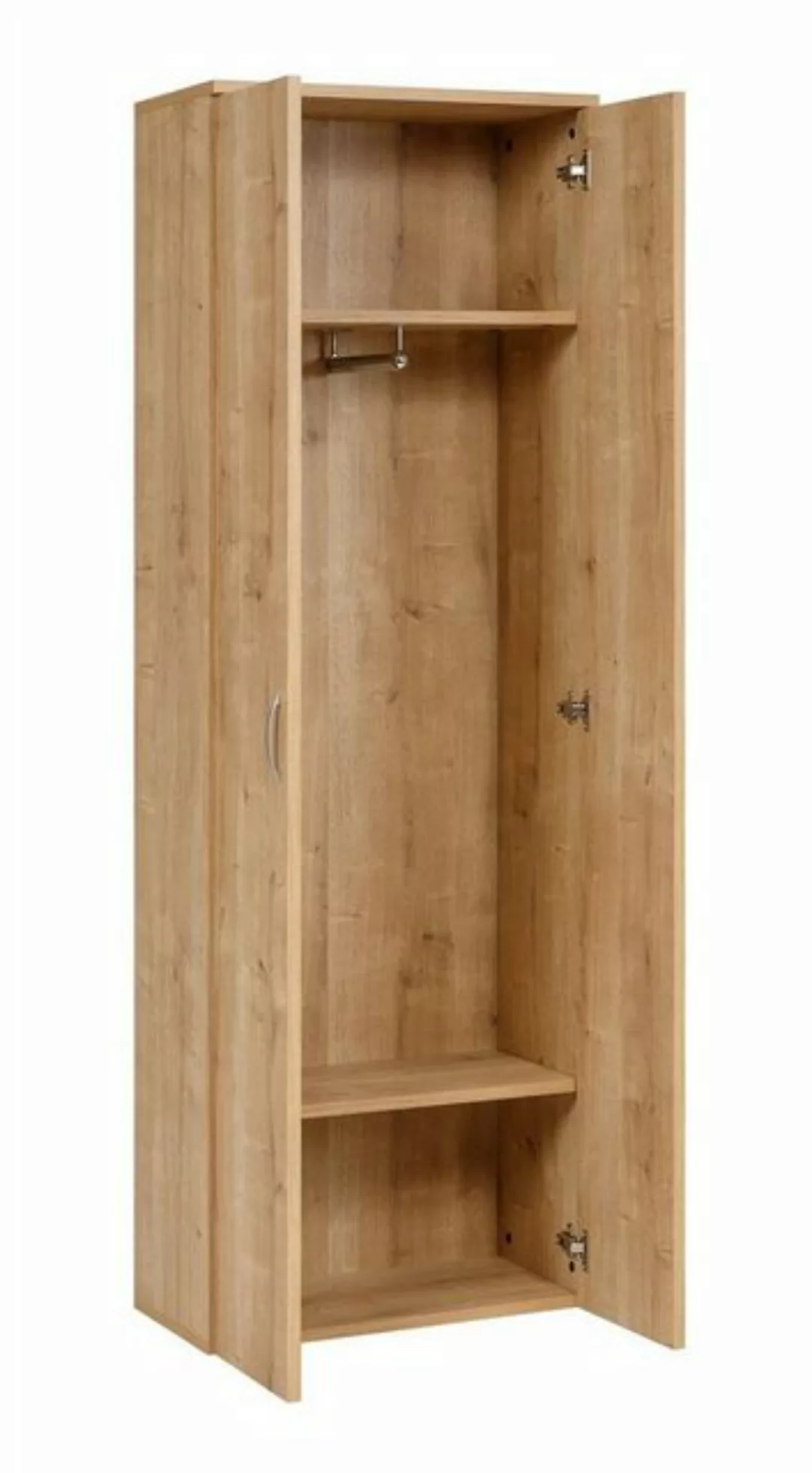 Furni24 Kleiderschrank Kleiderschrank, Saphir Eiche Dekor, 60x180x34 cm günstig online kaufen