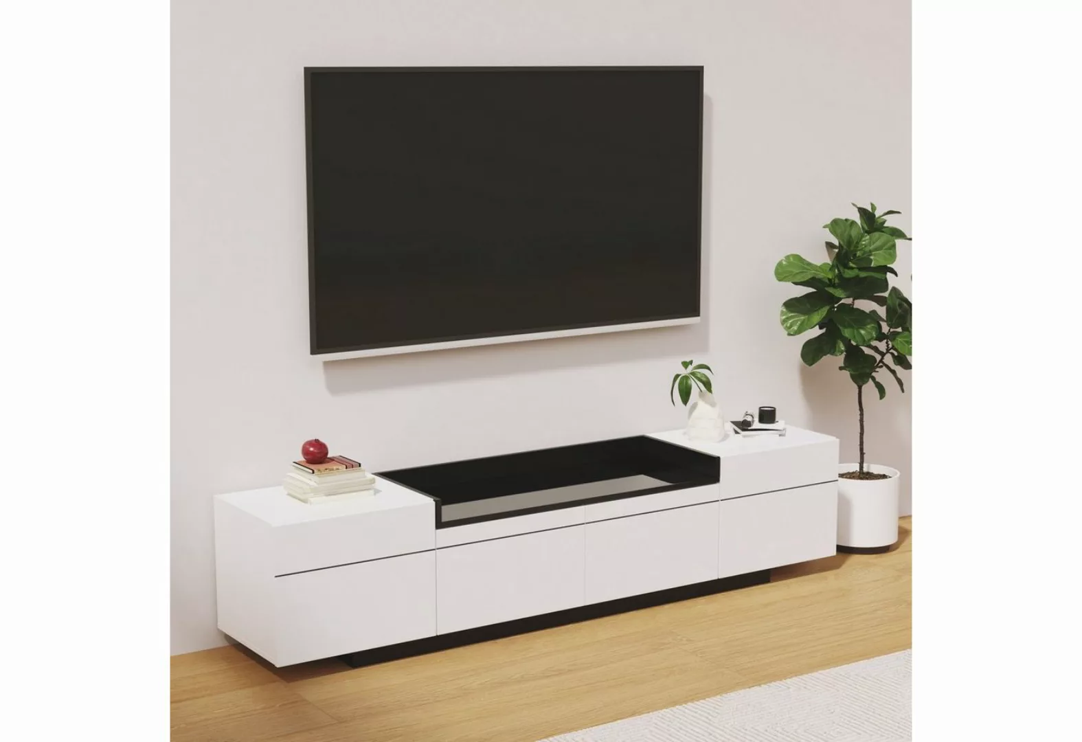 Fangqi TV-Schrank 170x35x42cm TV-Schrank, Wohnzimmerschrank, mit einzigarti günstig online kaufen
