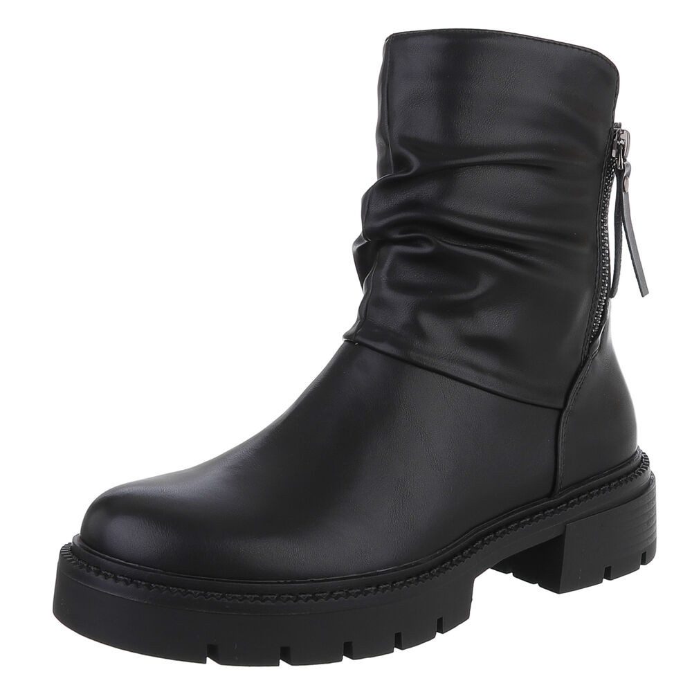 Ital-Design Modische Stiefeletten mit geschopftem Schaft günstig online kaufen