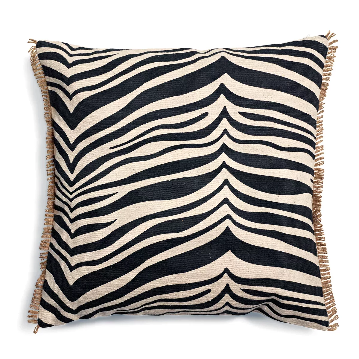 Zebra Kissen 50 x 50cm schwarz günstig online kaufen
