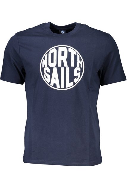 North Sails T-Shirt Blaues Herren T-Shirt mit Rundhals und Druck - günstig online kaufen