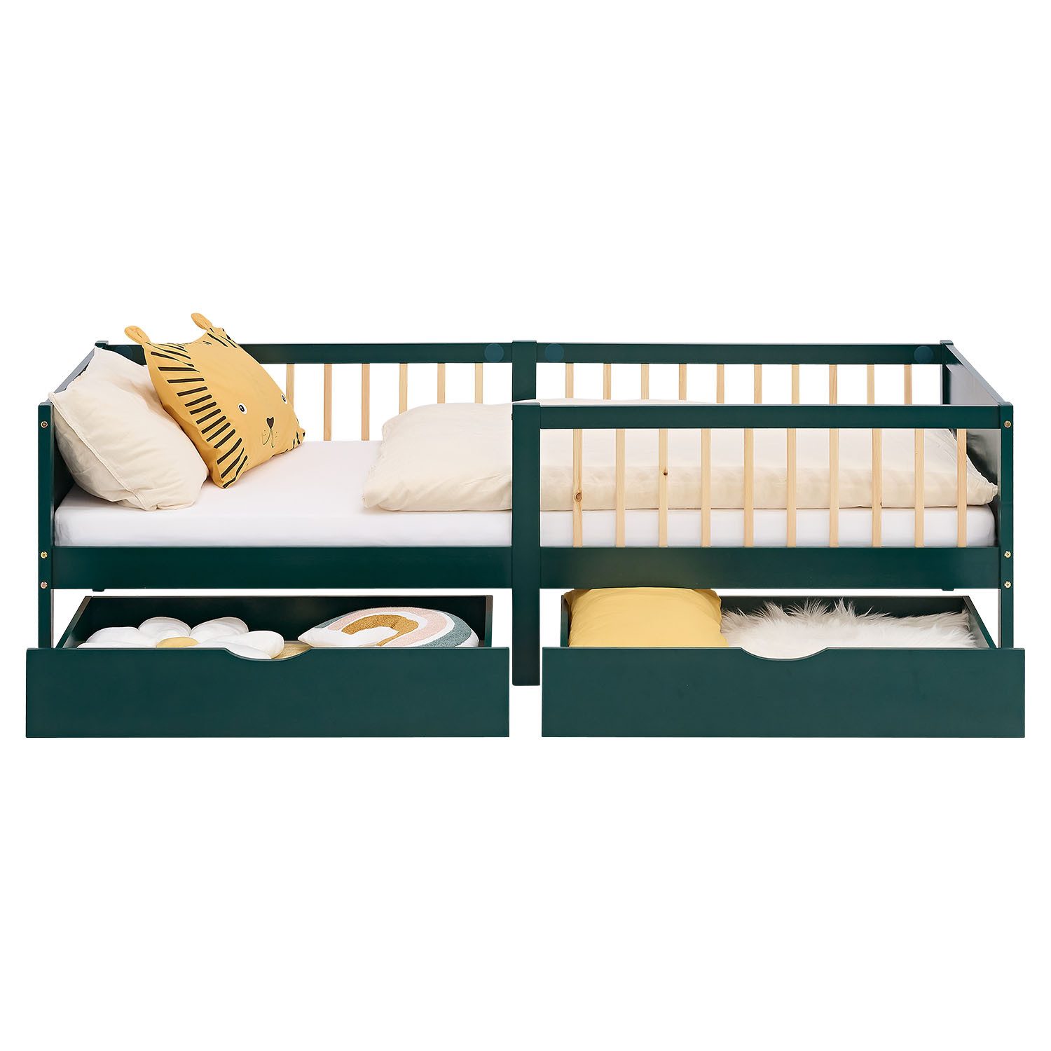 Homestyle4u Kinderbett 90x200 Kinderbett 2 Bettkästen günstig online kaufen