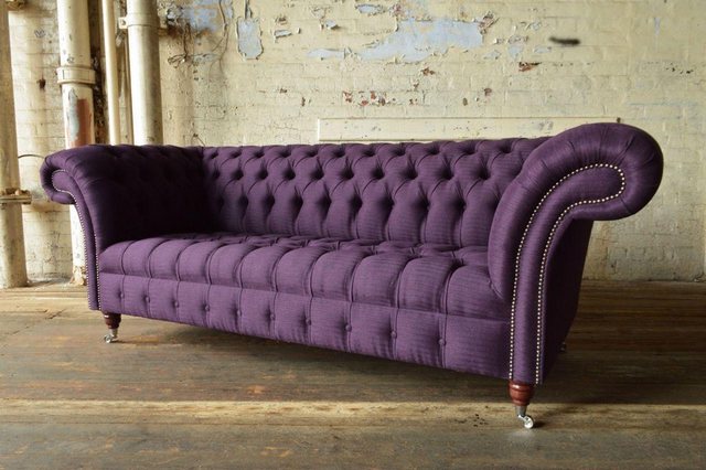 Xlmoebel 3-Sitzer Dreisitzer Chesterfield-Sofa mit Schlaffunktion Stoff Pol günstig online kaufen