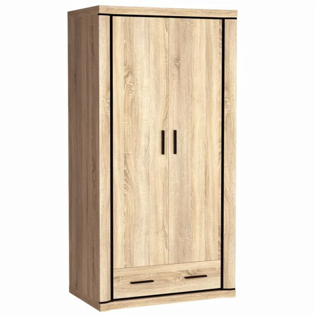 Lomadox Kleiderschrank DUNEDIN-161 Regalschrank, umbaubar, 97cm breit, Sono günstig online kaufen