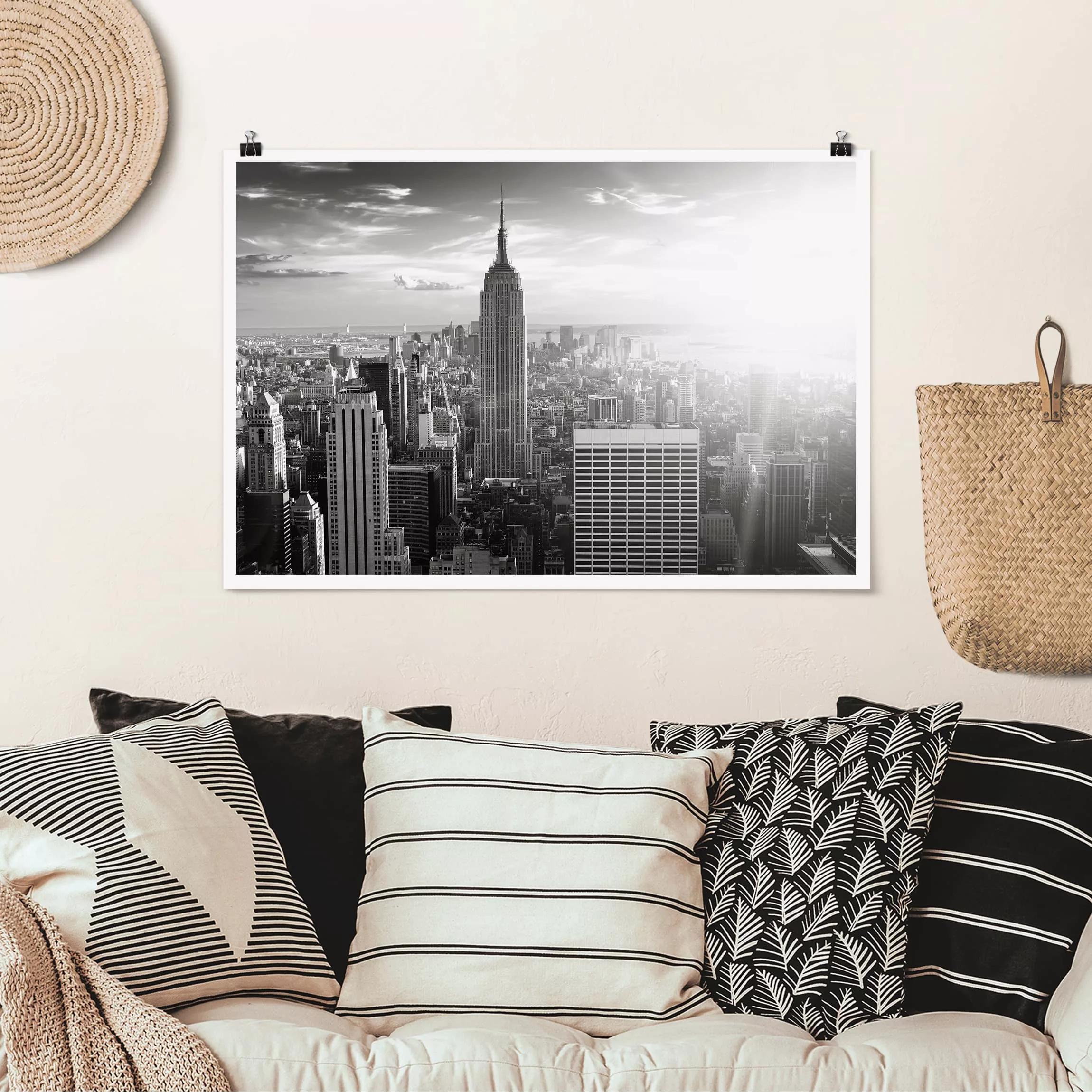 Poster Architektur & Skyline - Querformat Manhattan Skyline günstig online kaufen