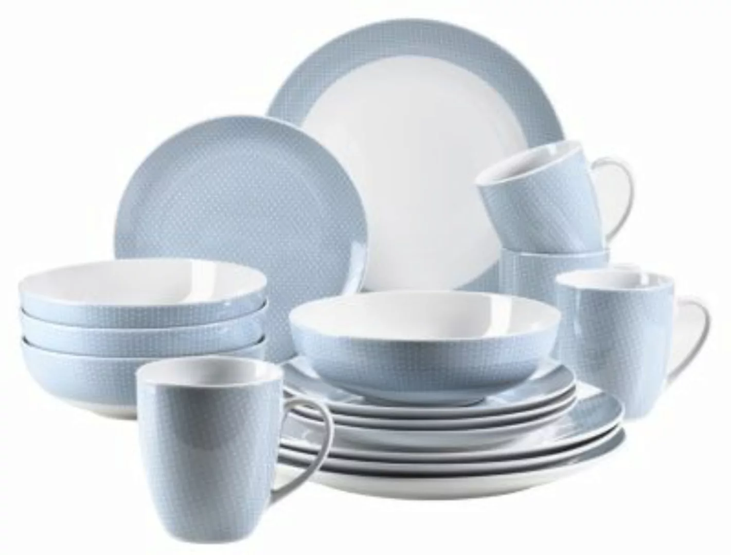 MÄSER Kitchen Time II Geschirr-Set, Porzellan blau günstig online kaufen