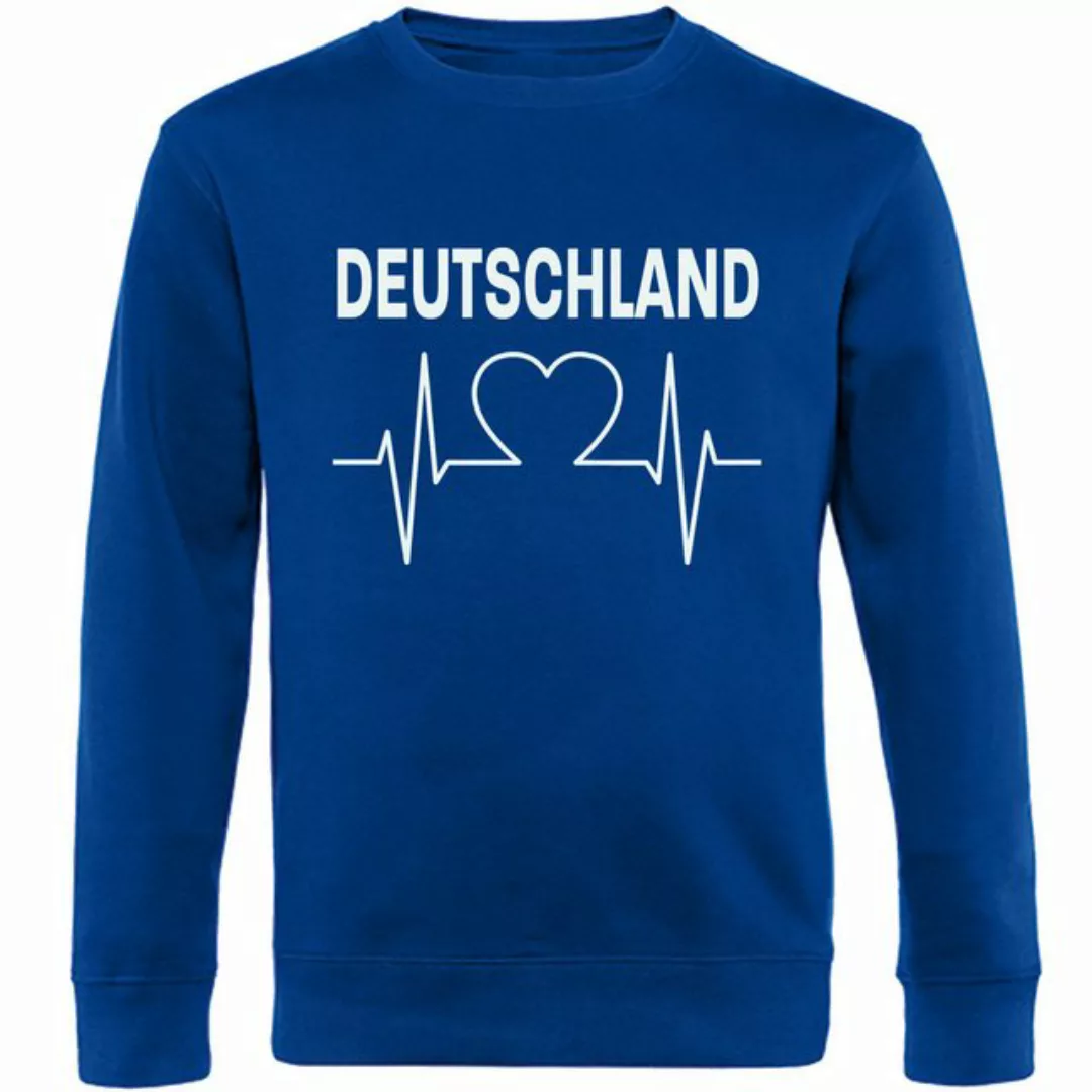 multifanshop Sweatshirt Deutschland - Herzschlag - Pullover günstig online kaufen