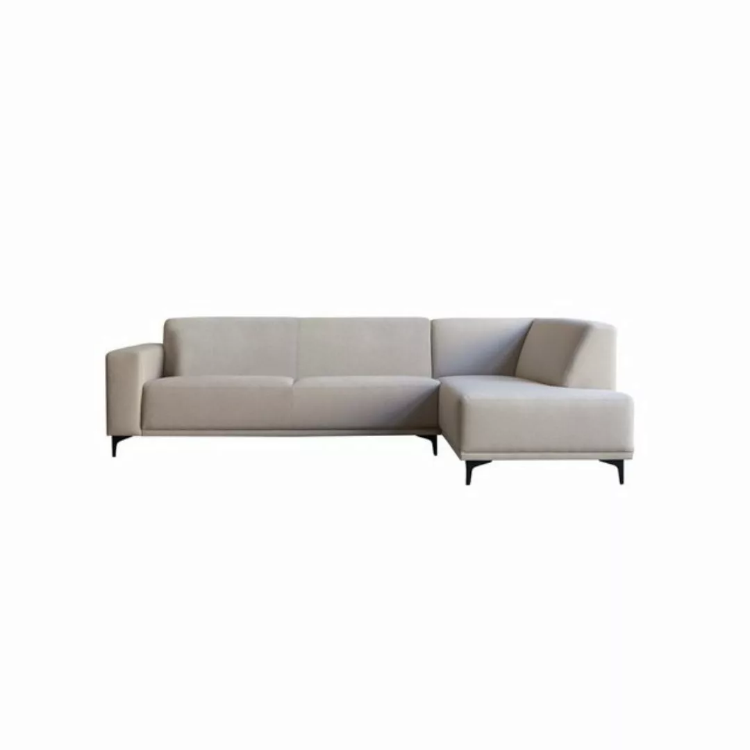 Tikamoon Sofa Eckelement rechts und ecrufarbenem Stoffbezug 295 x 185 cm günstig online kaufen