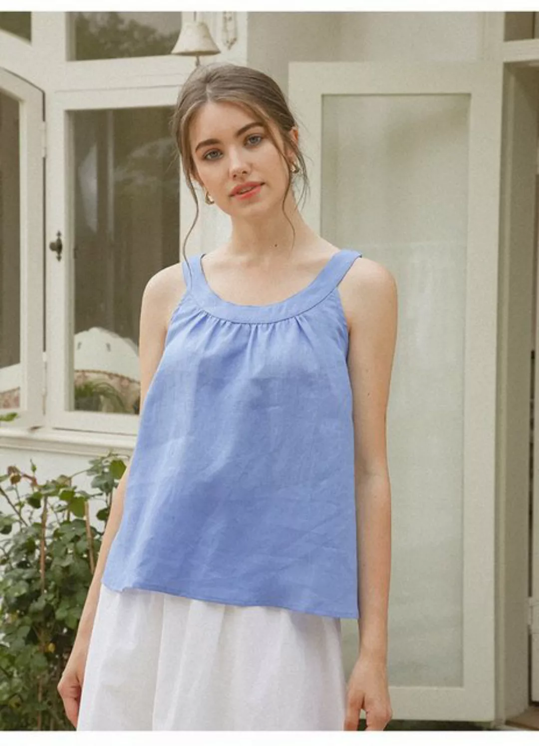 RUZU UG Blusentop Shirtbluse Neues ärmelloses Sommer-Camisole-Top für Damen günstig online kaufen