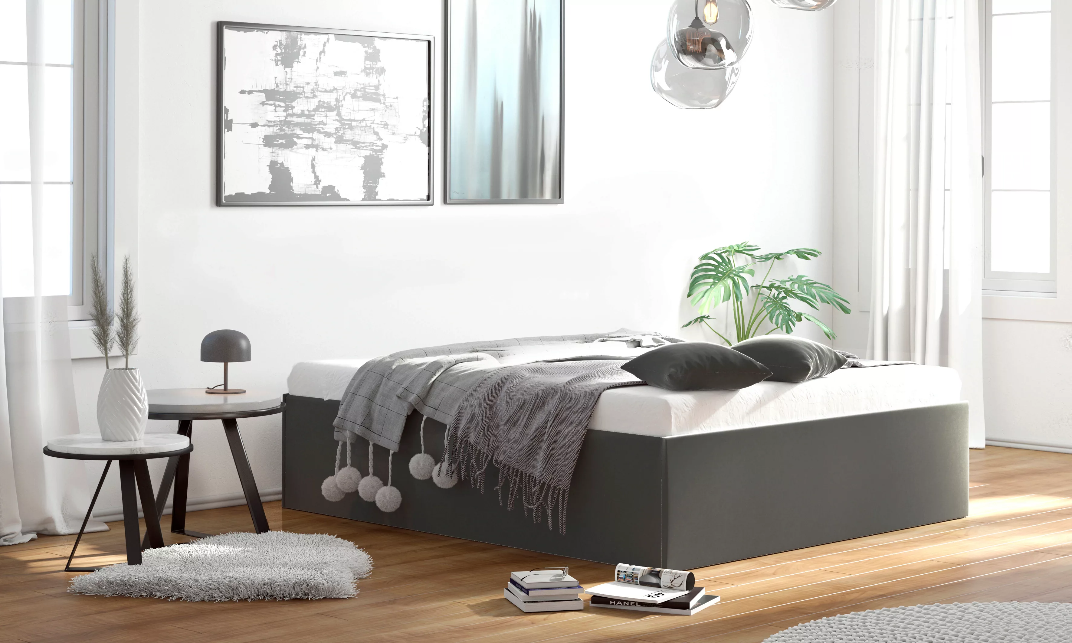 Westfalia Schlafkomfort Polsterbett "Amrum", in Samtvelours ohne Kopfteil, günstig online kaufen