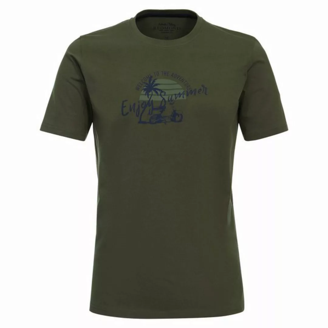 Redmond Rundhalsshirt Redmond T-Shirt XXL oliv sommerlicher Print günstig online kaufen