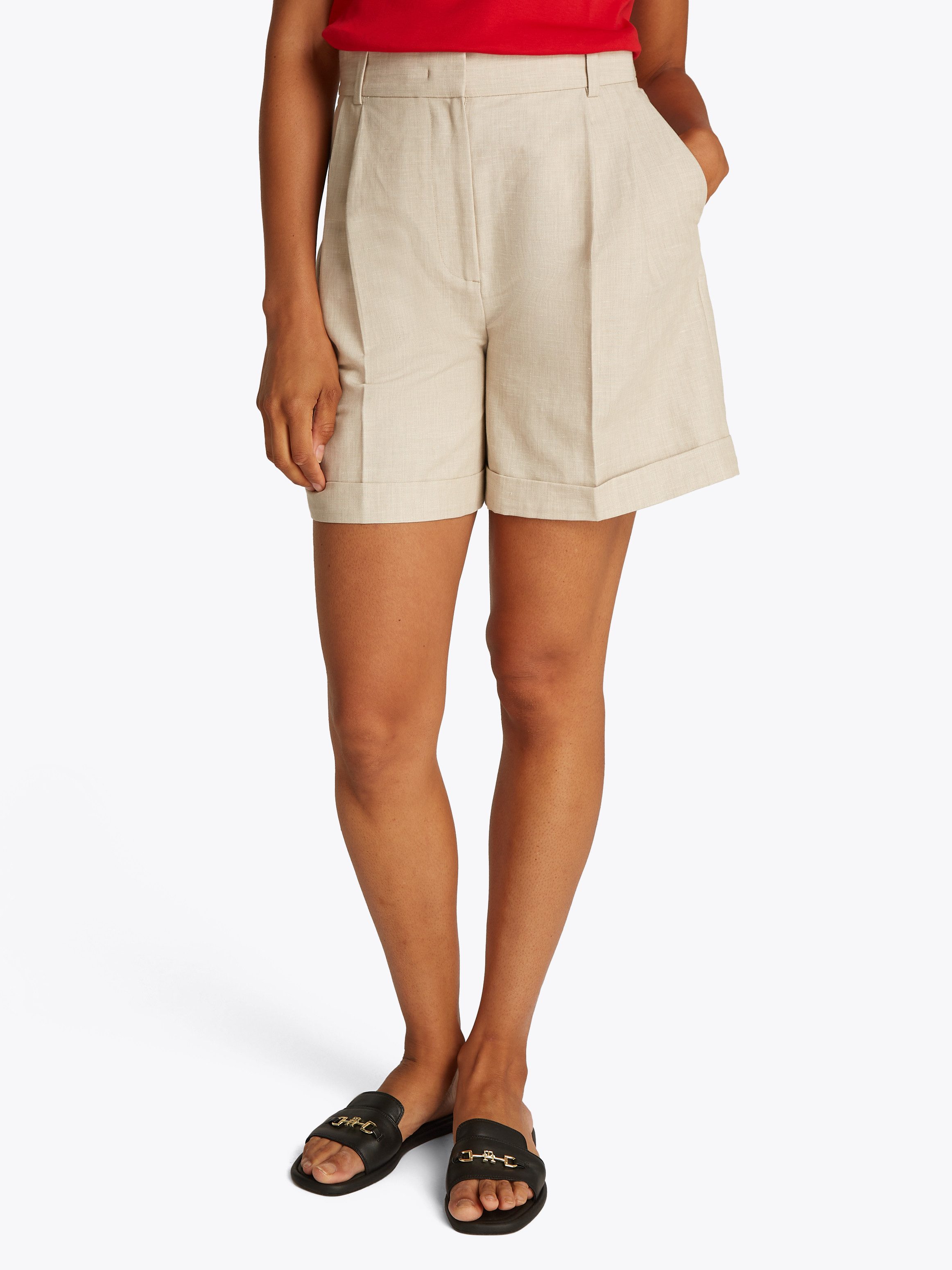 Tommy Hilfiger Shorts LINEN MIX PLEATED günstig online kaufen