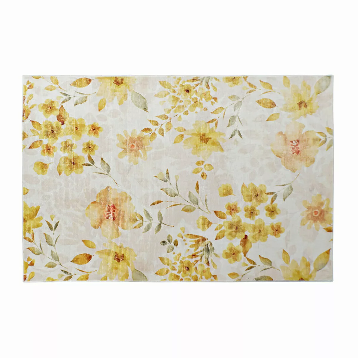Teppich Dkd Home Decor Gelb Weiß Polyester Baumwolle Blomster (120 X 180 X günstig online kaufen