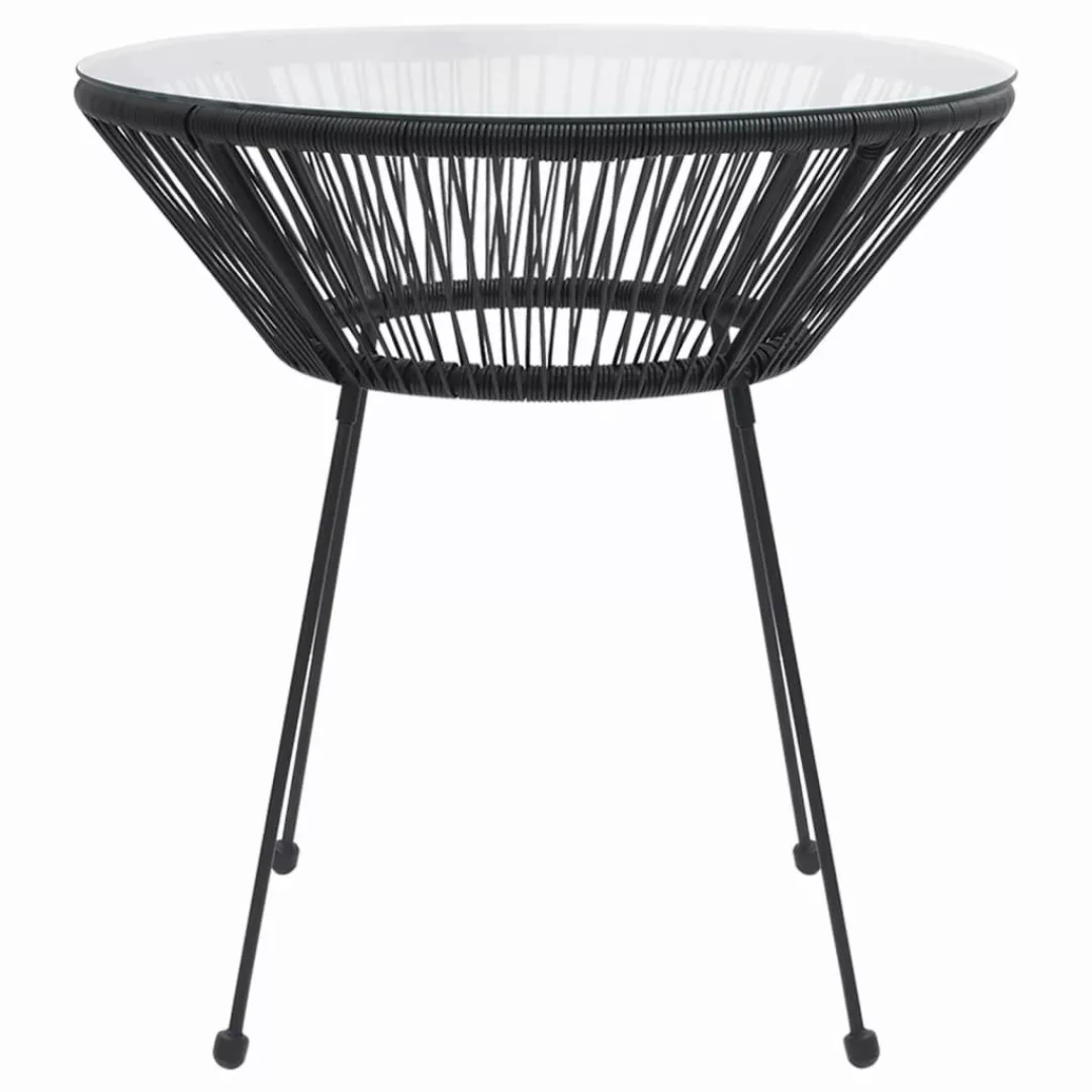 vidaXL Gartentisch Garten-Esstisch Schwarz Ø70x74 cm günstig online kaufen