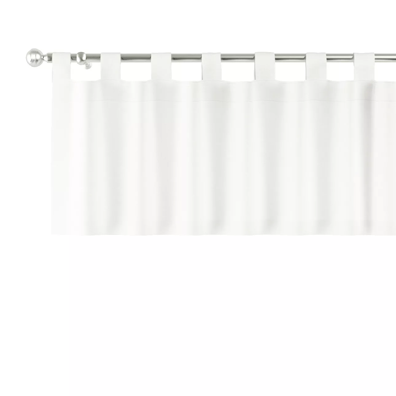 Kurzgardine mit Schlaufen, weiss, 390 x 40 cm, Cotton Panama (702-49) günstig online kaufen