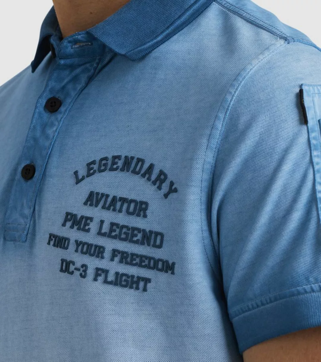 PME Legend Polo Logo Blau - Größe M günstig online kaufen