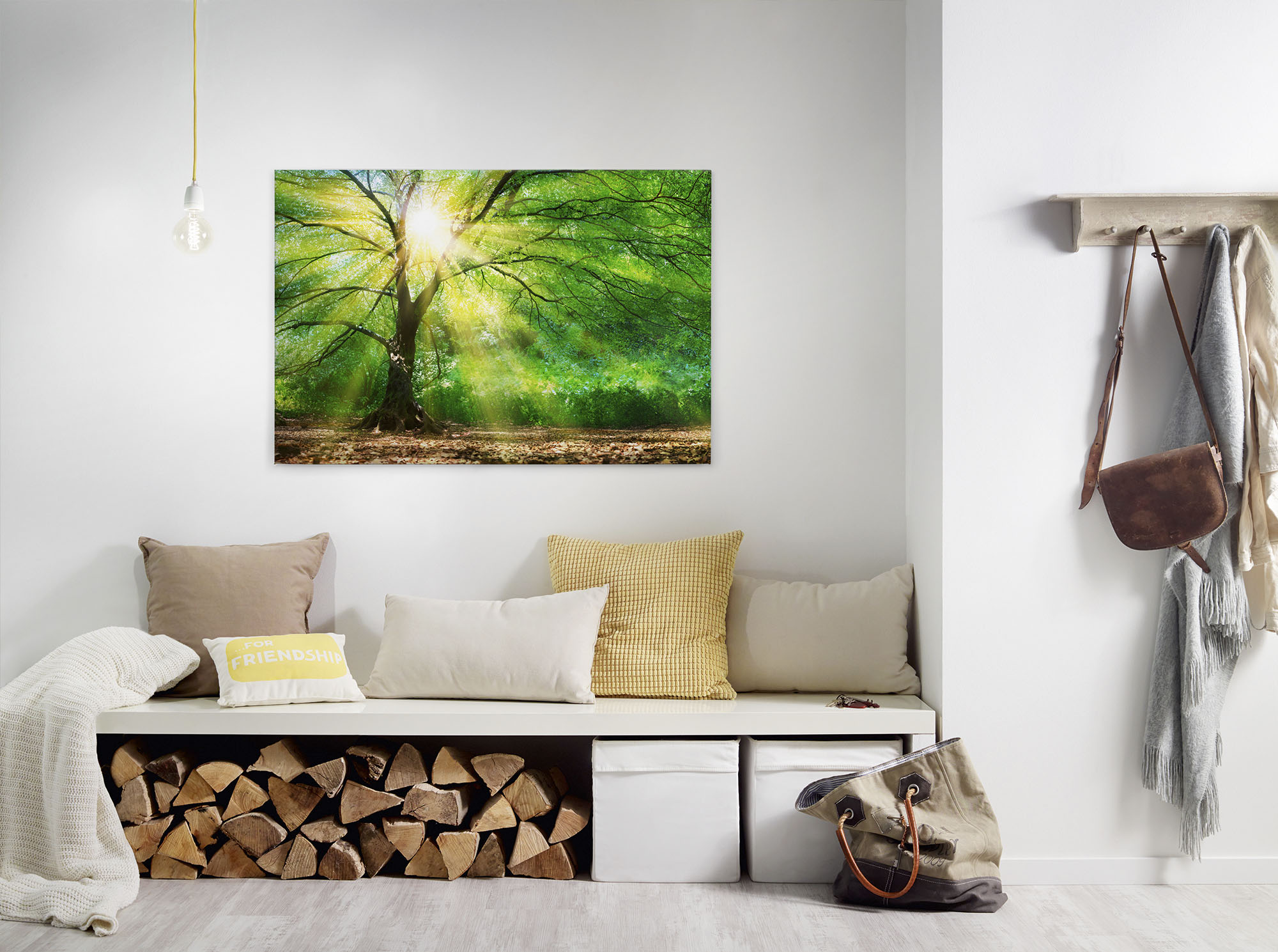 A.S. Création Leinwandbild "Forest Light", Kunst-Wald-Kinder, (1 St.), Sonn günstig online kaufen