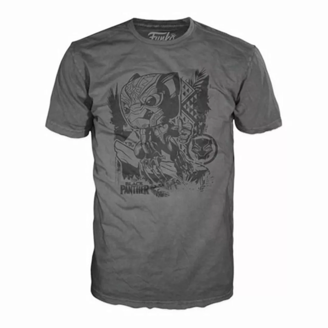 Funko T-Shirt POP! Tees Black Panther Jungle T-Shirt grau (Größe L) - Marve günstig online kaufen