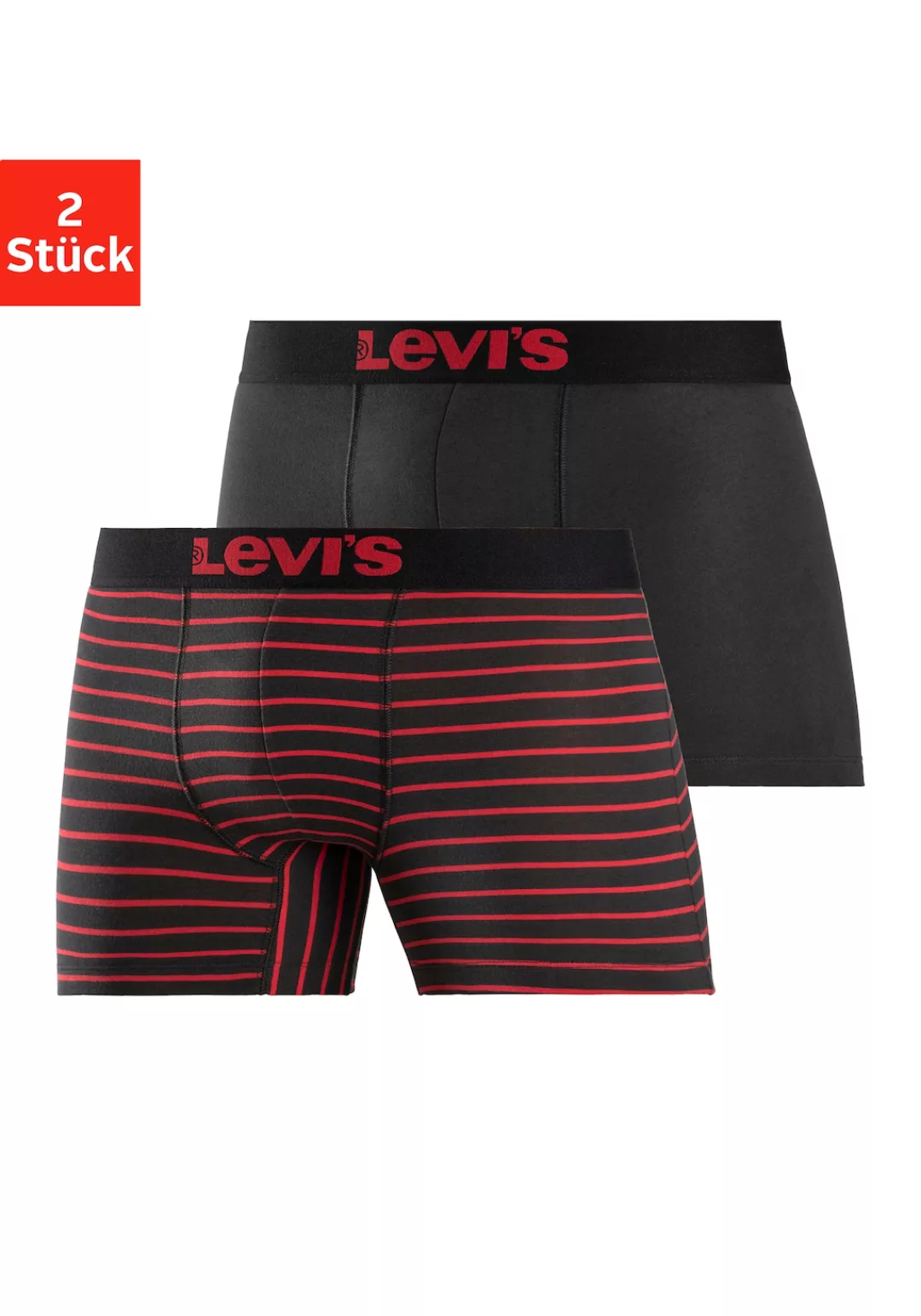 Levi's 2-er Set Boxer Briefs Schwarz & mit Streifen günstig online kaufen