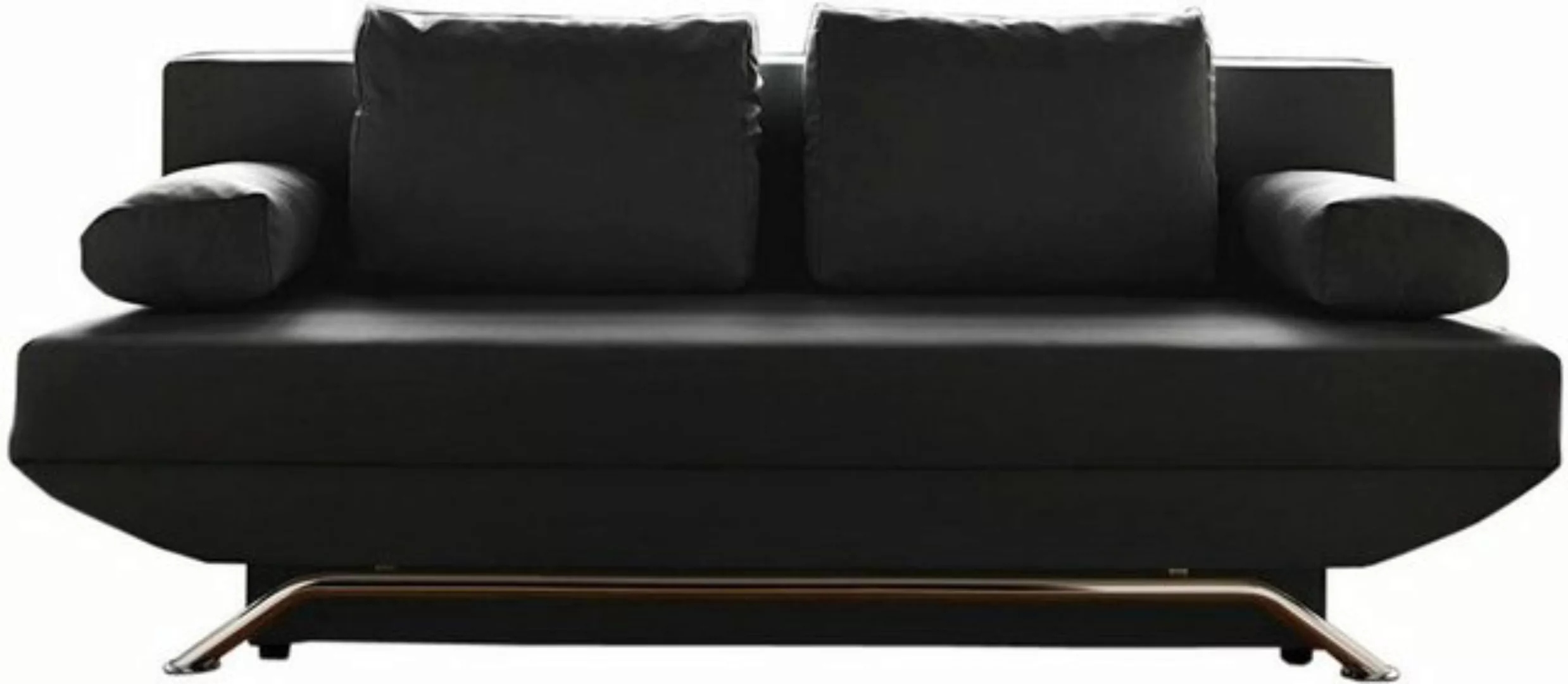 DELIFE Schlafsofa Cady, Schwarz 200x90 Schlaffunktion und Bettkasten Schlaf günstig online kaufen