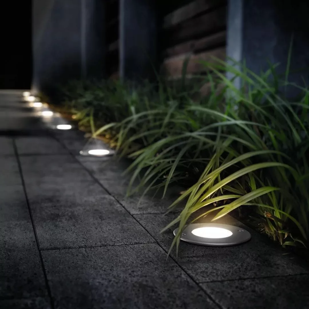 Moderne LED-Einbauleuchte Moss in silber günstig online kaufen