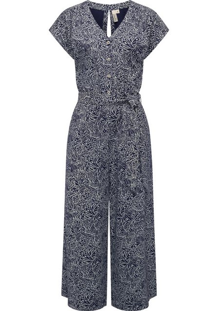 Ragwear Jumpsuit Glina Print Langer Damen Overall mit Bindegürtel an der Ta günstig online kaufen