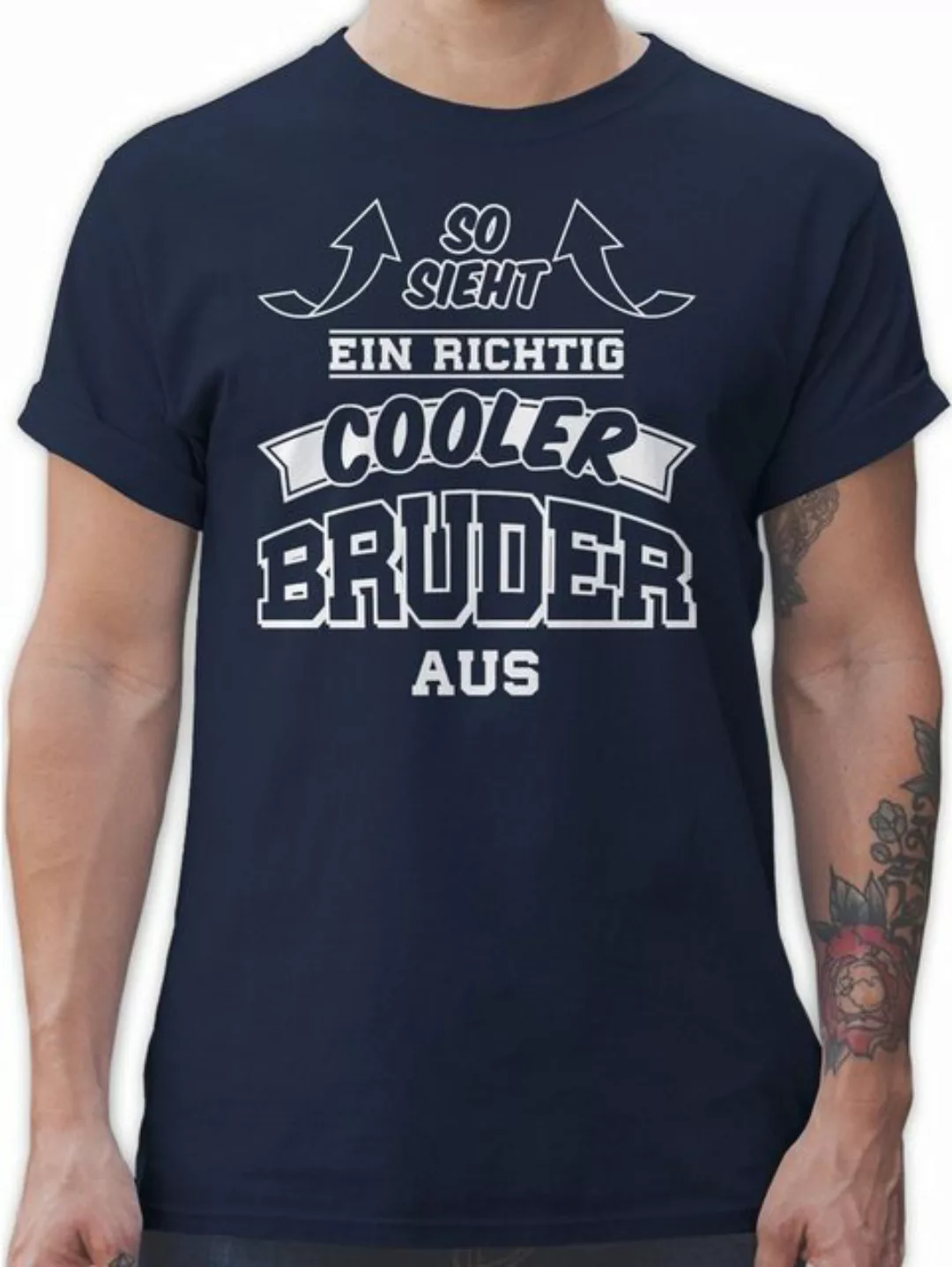 Shirtracer T-Shirt So sieht ein richtig cooler Bruder aus Pfeile Bruder günstig online kaufen