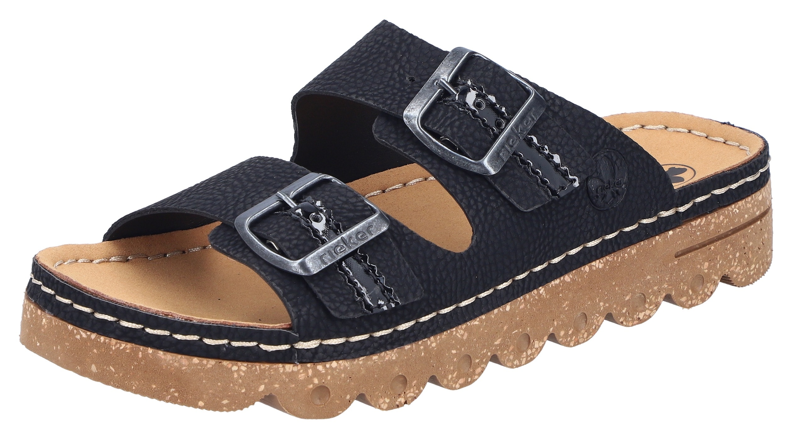 Rieker Pantolette, Sommerschuh, Schlappen, Hausschuh mit verstellbaren Schn günstig online kaufen