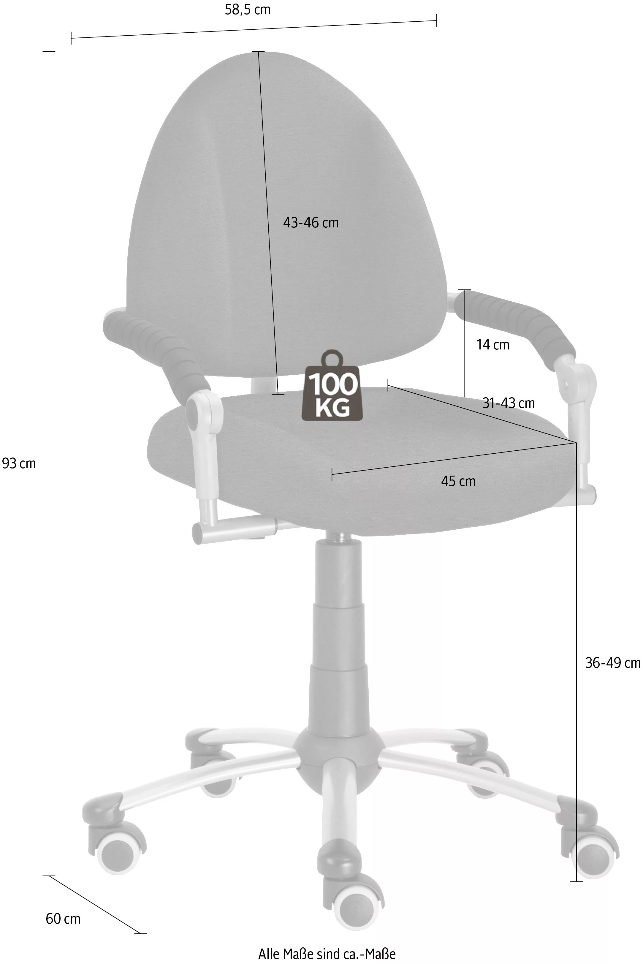 Mayer Sitzmöbel Bürostuhl »Kinder- und Jugenddrehstuhl myFREAKY«, Struktur günstig online kaufen