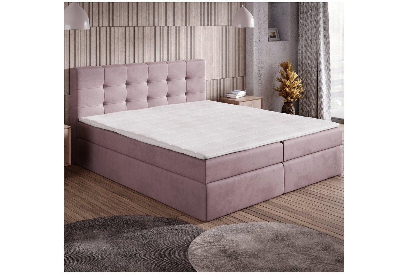 DB-Möbel Bett Doppelbett Beti, Boxspringbett mit Matratze, 2 Bettkästen günstig online kaufen