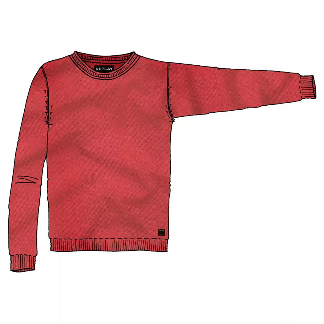 Replay Uk2656 Mesh Pullover 2XL Poppy Red günstig online kaufen