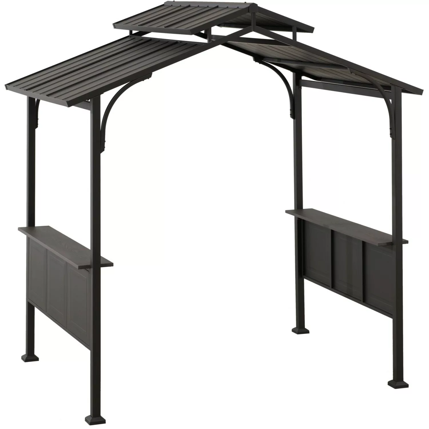 Sunjoy Grill-Pavillon Aspe Stahl 244 cm x 152 cm Schwarz günstig online kaufen