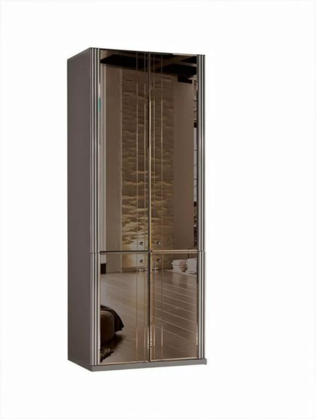 JVmoebel Kleiderschrank Kleiderschrank Stilvoll Luxus Schrank Modern Beige günstig online kaufen