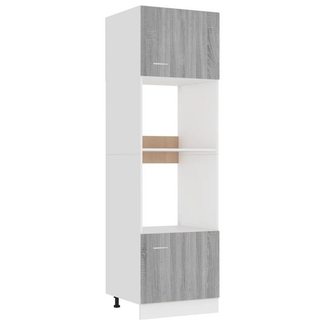 vidaXL Unterschrank Mikrowellenumbauschrank Grau Sonoma 60x57x207 cm Holzwe günstig online kaufen