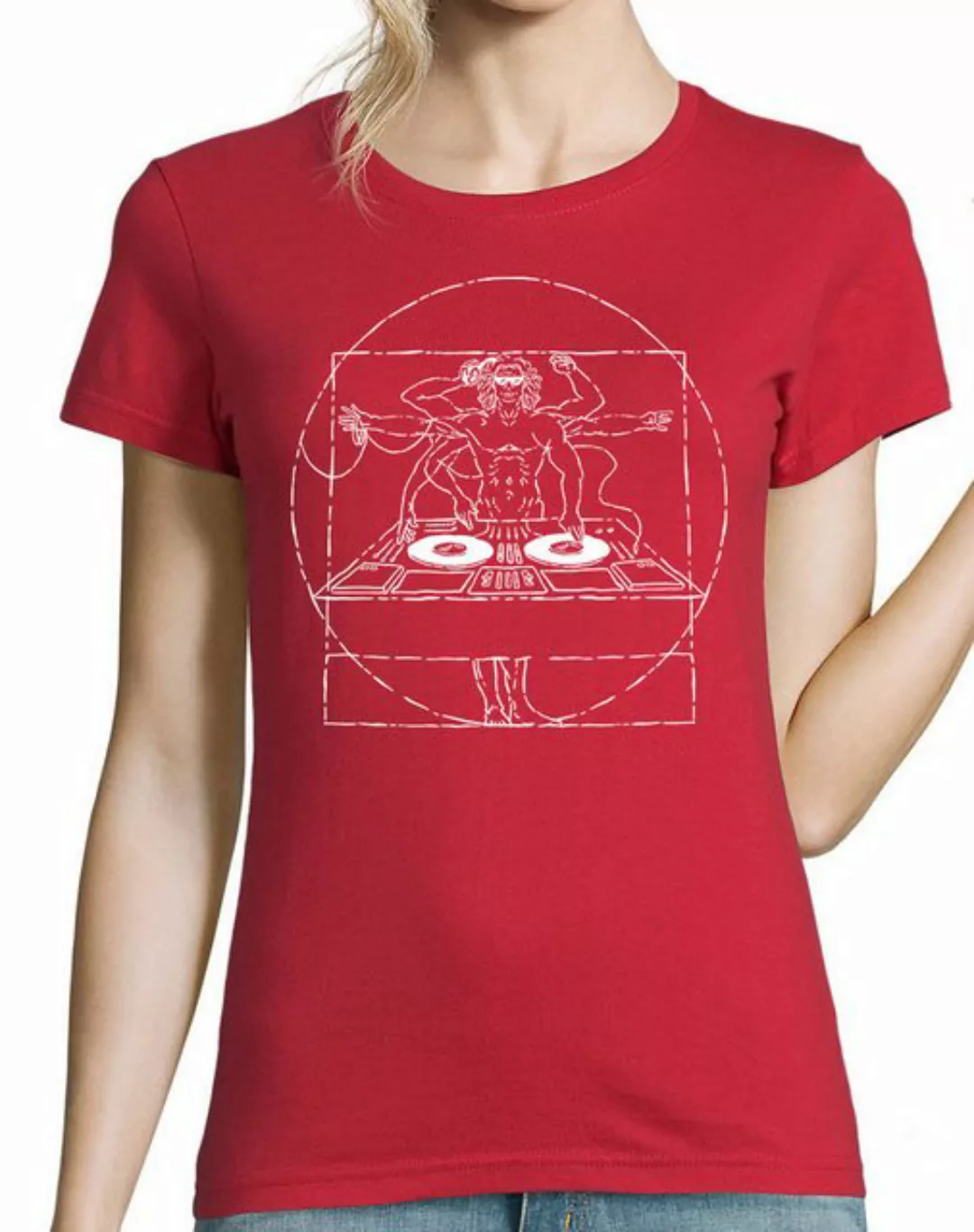 Youth Designz Print-Shirt Da Vinci DJ Damen T-Shirt mit lustigen Logo für D günstig online kaufen