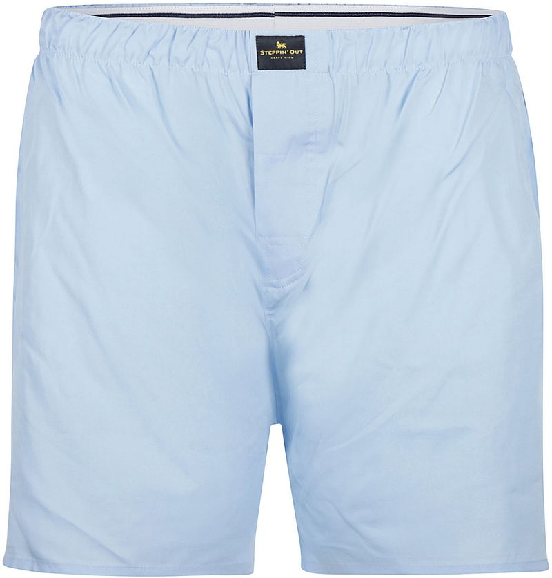 Steppin' Out Boxershorts Solid Popeline Hellblau - Größe M günstig online kaufen