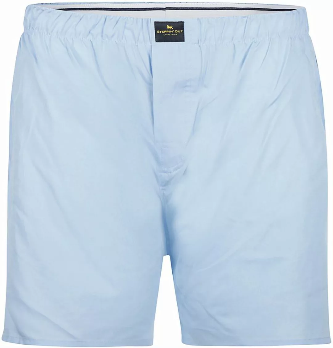 Steppin' Out Boxershorts Solid Popeline Hellblau - Größe S günstig online kaufen