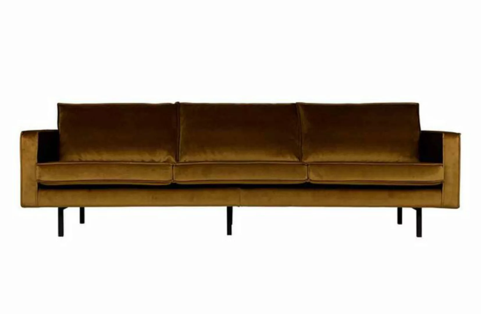 BePureHome 3-Sitzer Rodeo Sofa 3-Sitzer Samt, Honig Gelb günstig online kaufen